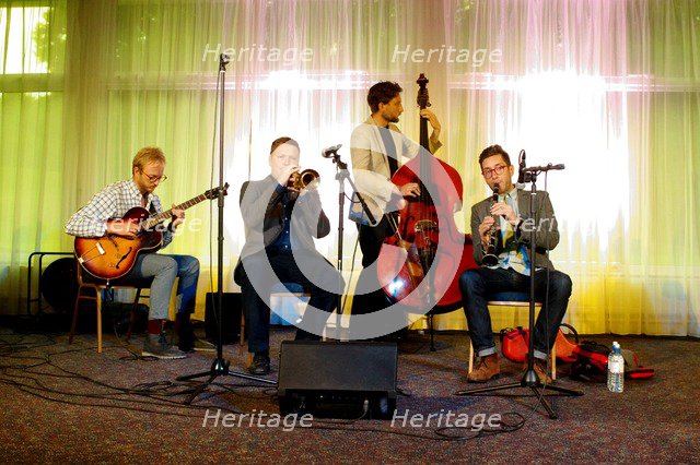 Dave Archer, Pete Horsfall, Ferg Ireland and Giacomo Smith, 26th July 2016. Artist: Brian O'Connor.