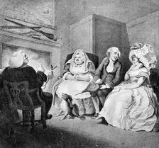 'The Country Vicar's Fire Side', 1781. Artist: E Williams