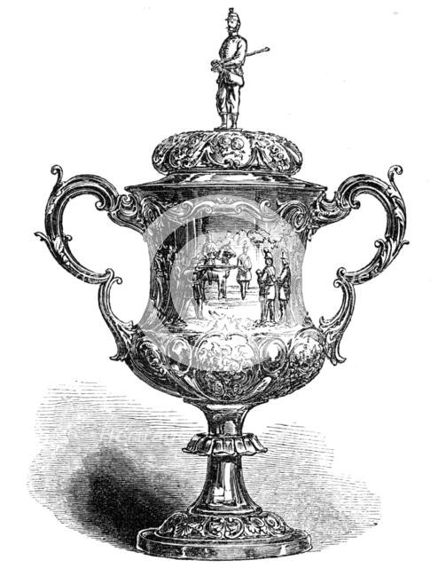 Tankard presented to Captain Hall, of the 3rd (Ramsey) Isle of Man Rifle Volunteers, 1864. Creator: Unknown.