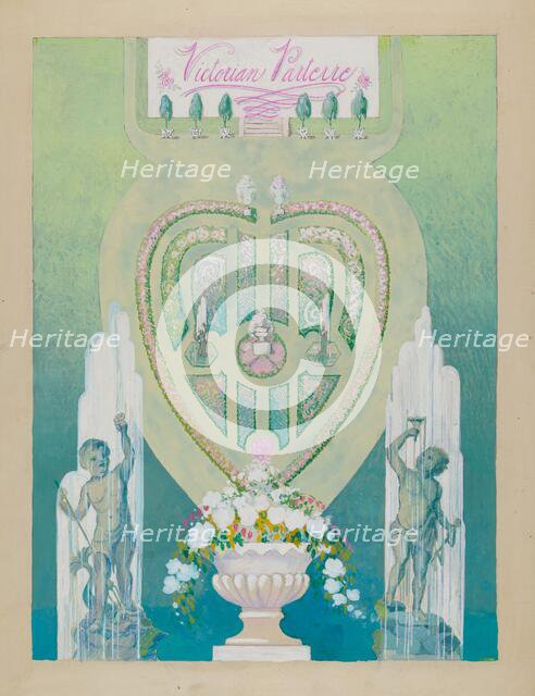 Parterre and Fountains of Blind Institution, c. 1936. Creator: Joseph Stonefield.