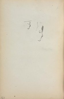 Italian Sketchbook: Two Profiles (page 258), 1898-1899. Creator: Maurice Prendergast (American, 1858-1924).