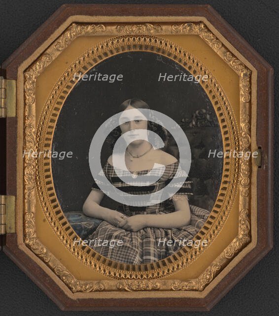 Mary Allbritten Bolen, half-length portrait, facing front, 1860s?. Creator: Unknown.