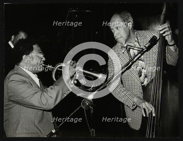Clark Terry and Slam Stewart playing at the Capital Radio Jazz Festival, London, 1980. Artist: Denis Williams