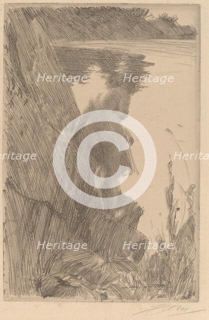 Bather III (Baigneuse de Dos), 1896. Creator: Anders Leonard Zorn.