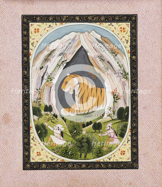 Tiger in a cave, c1810. Artist: Unknown.