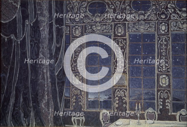 Stage design for the play Don Juan by J.-B. Molliére, 1910. Artist: Golovin, Alexander Yakovlevich (1863-1930)