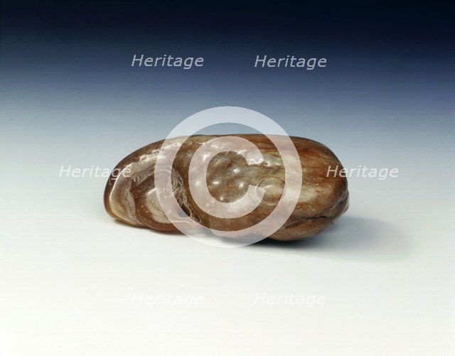 Jade group of three-legged toad and young, late Ming dynasty, China, 1550-1644. Artist: Unknown