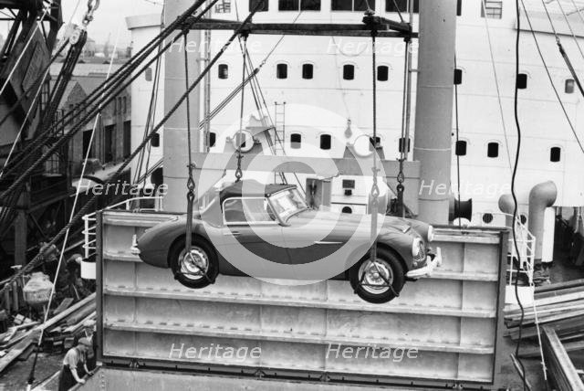 Austin Healey for export, Cardiff 1960. Creator: Unknown.