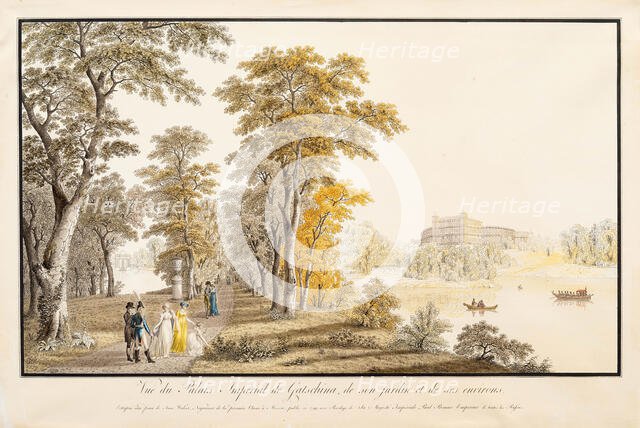 View of the Palace in Gatchina from the Park, 1799. Creator: Lory, Gabriel Ludwig, the Elder (1763-1840).
