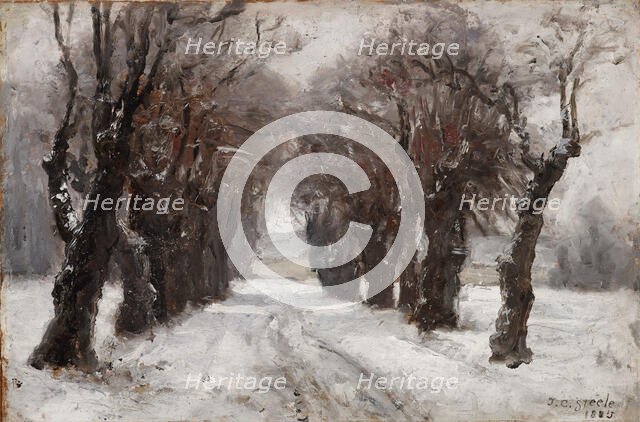 Winter in Munich, 1885. Creator: Theodore Clement Steele.