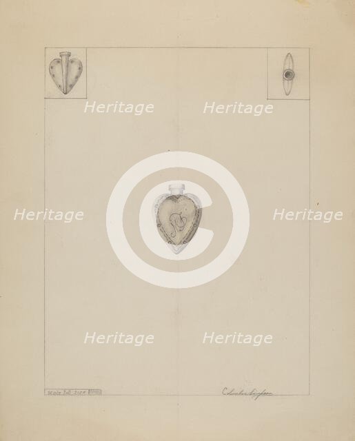 Silver Knitting Shield, 1935/1942. Creator: Columbus Simpson.