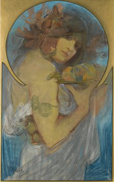 Study For A Poster Fruit. Artist: Mucha, Alfons Marie (1860-1939)