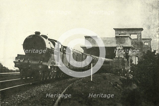 'The Irish Mail Leaving The Menai Bridge', c1930. Creator: Unknown.