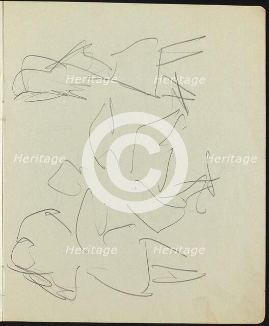 Dancers and Performers (Page from a Sketchbook), c. 1911. Creator: Ernst Kirchner.