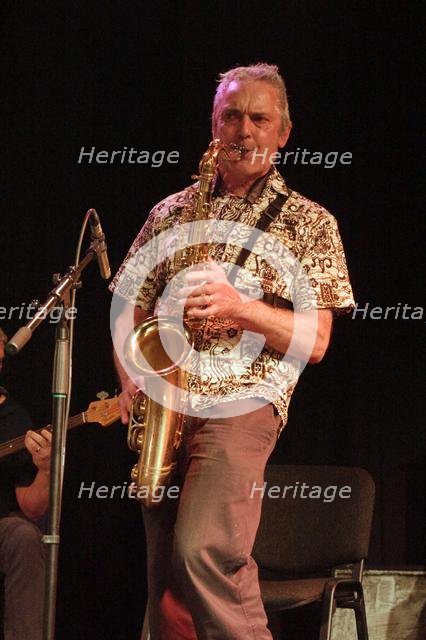 Mike Pappenheim, The Gogoville Blues Stars, Crawley Blues Club, Hawth, West Sussex, 18 Oct 2019. Creator: Brian O'Connor.