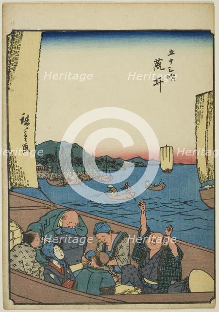 Arai, from the series "Fifty-three Stations [of the Tokaido] (Gojusan tsugi)," also known..., 1852. Creator: Ando Hiroshige.