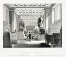 The Egyptian Room, British Museum, Holborn, London, c1840. Artist: William Radclyffe