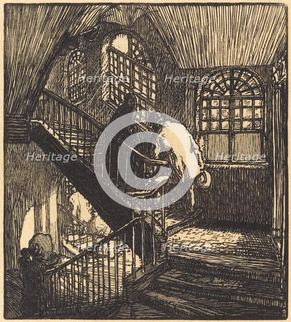 Escalier de la maison ou etait le Chateau Rouge, published 1901. Creator: Auguste Lepere.