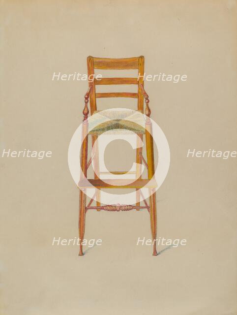 Baby's High Chair, c. 1936. Creator: Edith Magnette.