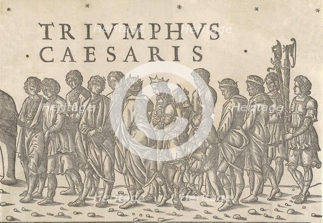 Various figures in procession, from 'The Triumph of Caesar', 1504. Creator: Jacob von Strassburg.