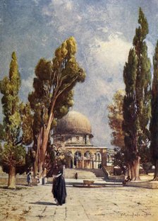 'The Dome of the Rock from the Mosque El Aksa', 1902. Creator: John Fulleylove.