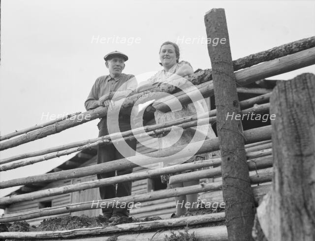 Stump rancher and wife, Priest River Penninsula, Bonner County, Idaho, 1939. Creator: Dorothea Lange.