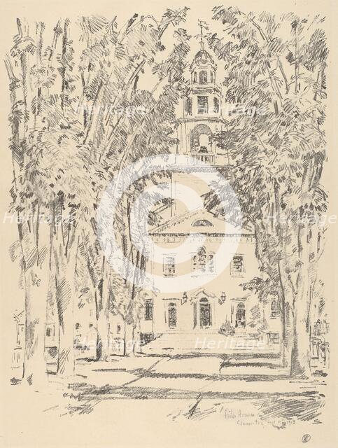 Colonial Church, Gloucester, 1918. Creator: Frederick Childe Hassam.