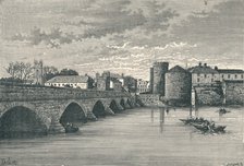 Limerick - Thomond Bridge and King John's Castle, 1896. Artist: Unknown