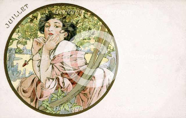 'July', 1900. Artist: Alphonse Mucha