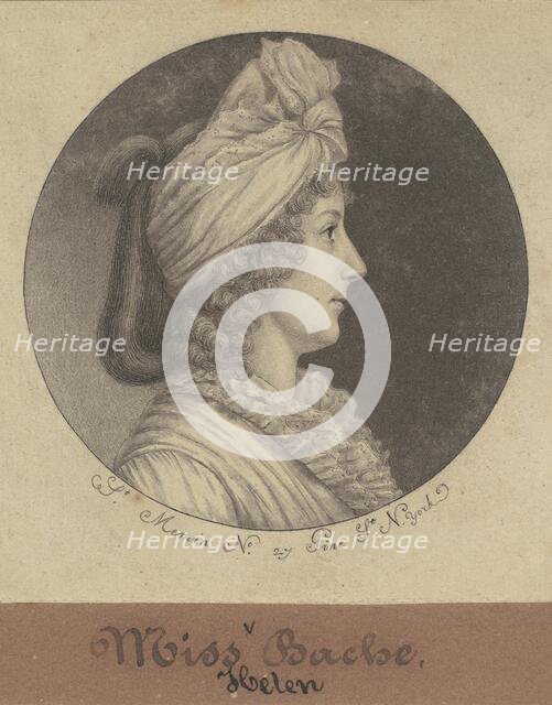 Helena Bache, 1797. Creator: Charles Balthazar Julien Févret de Saint-Mémin.