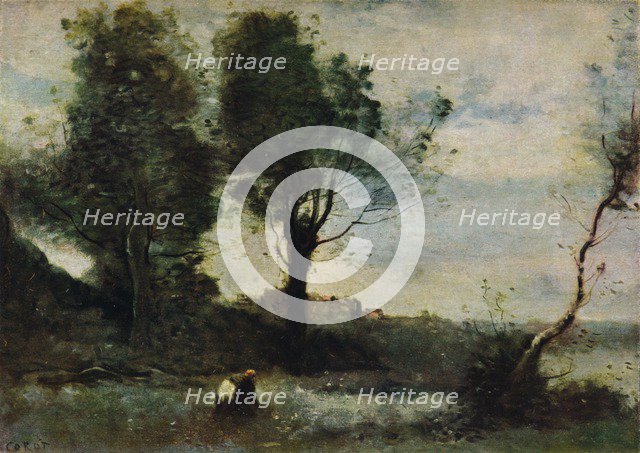 Wood Gatherers, c1865, (1913). Artist: Jean-Baptiste-Camille Corot    