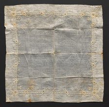 Embroidered Handkerchief, 1876. Creator: Unknown.