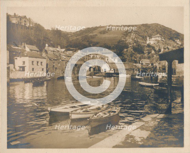 'The Inner Harbour - Polperro', 1927. Artist: Unknown.