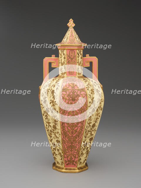 Covered Vase, England, 1884. Creator: Crown Derby.