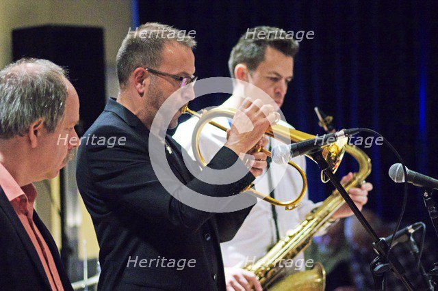 Ernie Hammes and Johannes Mueller, Watermill Jazz Club, Dorking, Surrey, 2015. Artist: Brian O'Connor.