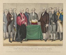 The Inauguration of Washington as First President of the United States, April 30th 1789 - ..., 1876. Creators: Nathaniel Currier, James Merritt Ives, Currier and Ives.
