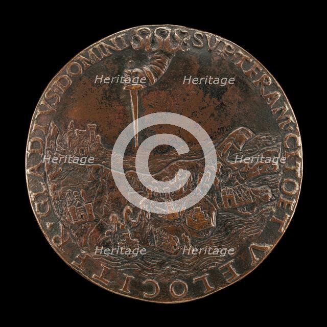 Italy Threatened by the Hand of God [reverse], c. 1497. Creator: Unknown.