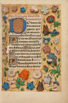 Decorated Initial D; Crohin-La Fontaine Hours, about 1480-1485 ?. Creator: Unknown.