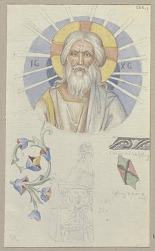 Detailed Studies of a Mosaic in the Baptistery of St. Mark's Basilica in Venice, 1818-1843. Creator: Johann Anton Ramboux.