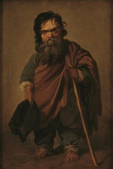 The Roman Dwarf Francesco Ravai, called Bajocco, 1773-1776. Creator: Jens Juel.