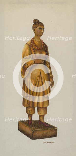 Tea Store Figure, c. 1937. Creator: Chris Makrenos.