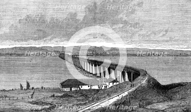 The Tay Bridge, scene of the terrible accident on Sunday evening, 1880. Creator: Unknown.