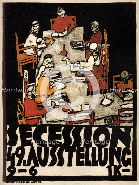 Poster for the Vienna Secession 49th Exhibition, 1918. Artist: Schiele, Egon (1890–1918)