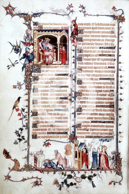 Page from the Belleville Breviary 1323-1326. Artist: Jean Pucelle