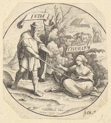 Judah and Tamar, 1640. Creator: Wenceslaus Hollar.