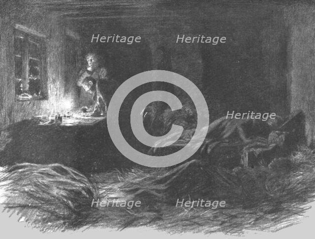 'Visions de guerre sur le front russe; tout le monde ne dort pas dans notre petite chambre…', 1916. Creator: Unknown.