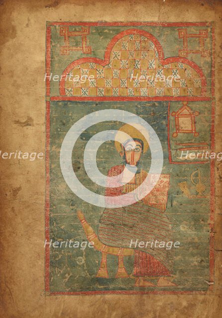 Leaf from a Gospel book, late 14th-early 15th century. Creator: Unknown.