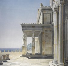The Orianda Palace in the Crimea. Perspective View of the Sea Terrace, 1847.