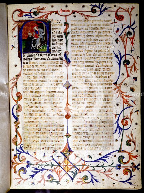 Illustrated page of the 'Manuscript of Valerius Maximus', copied by Arnau de Collis in 1408 and t…