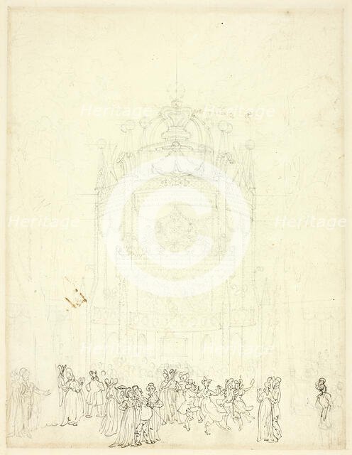 Study for Vauxhall Garden, c. 1809. Creator: Augustus Charles Pugin.